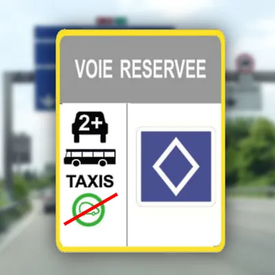 panneau covoiturage et voie réservée EMS